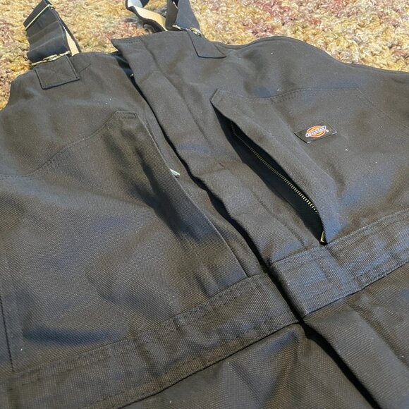 DICKIE's Men's Premium Insulated Duck Canvas Bib Overalls (2XL) - Picture 5 of 11